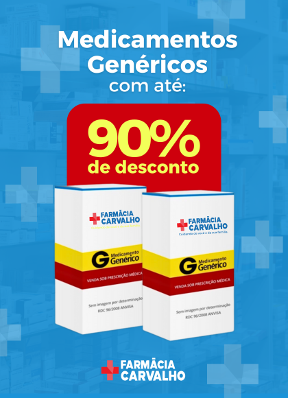 90% OFF em genéricos é na Farmácia Carvalho
