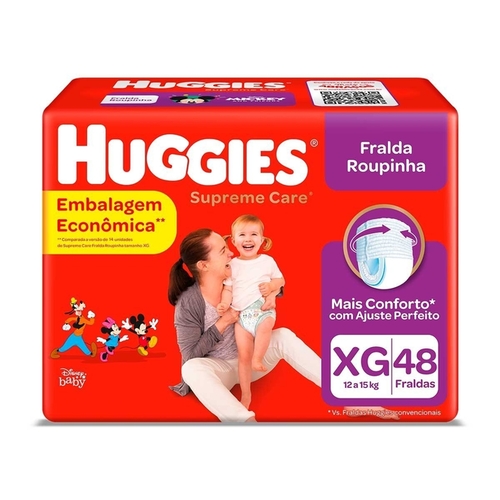 FRD HUGGIES SUP. CARE ROUPA HIPER XG/48