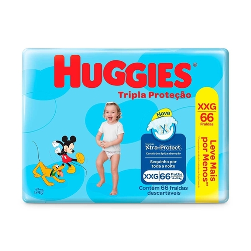 FRD HUGGIES TRIPLA PROTECAO HIPER XXG/66