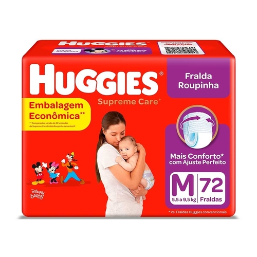 FRD HUGGIES SUP. CARE ROUPA HIPER M/72