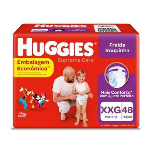 FRD HUGGIES SUP. CARE ROUPA HIPER XXG/48