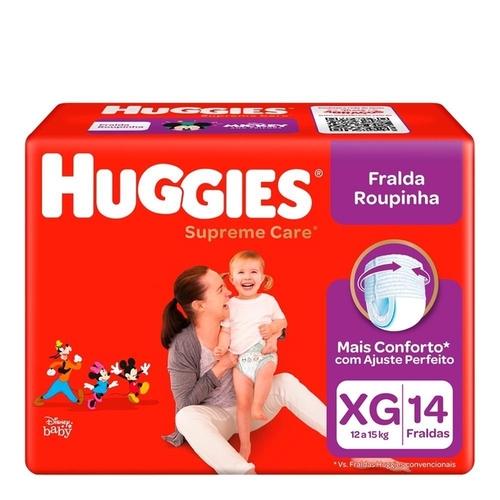 FRD HUGGIES SUP. CARE ROUPA JUMBO XG/14