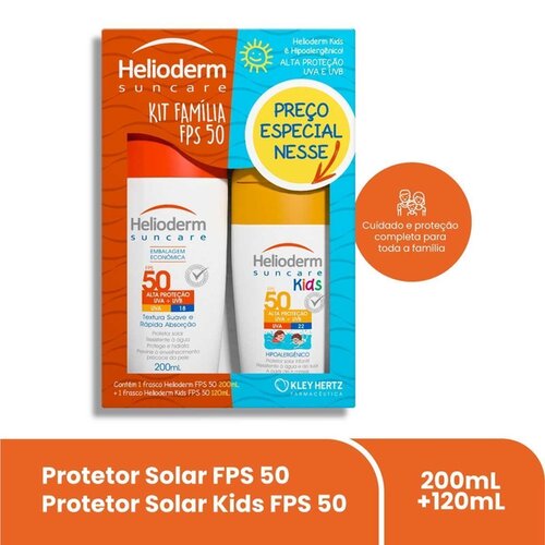 HELIODERM KIT FPS50+KIDS FPS50 200+120ML