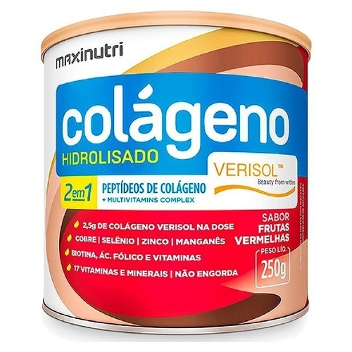 COLAGENO HIDRO. 2EM1 VERISOL 250G FRUTAS VERMELHAS