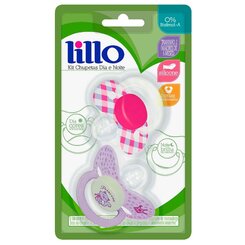 KIT DUAS CHUP LILLO SIL TAM. 2 ROSA/LILA