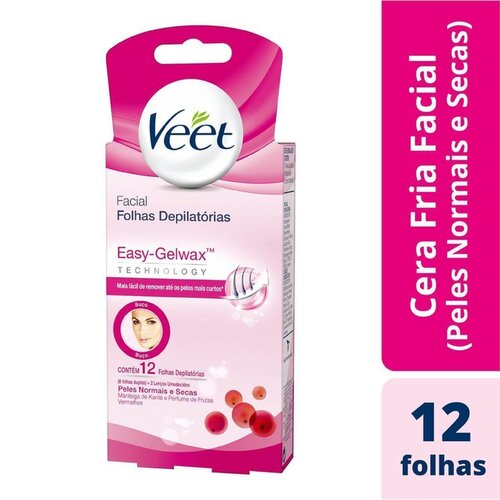 VEET CERA FRIA FACIAL PELE NORMAL C/12UN