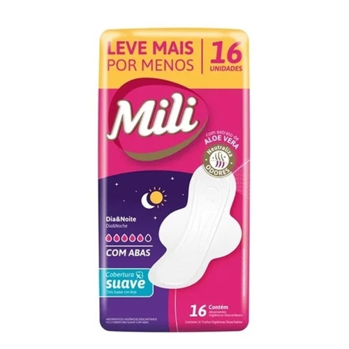 ABS MILI DIA E NOITE SUAVE C/ABAS C/16UN