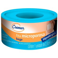 FITA MICROPOROSA BEGE 2,5CM X 4,5M