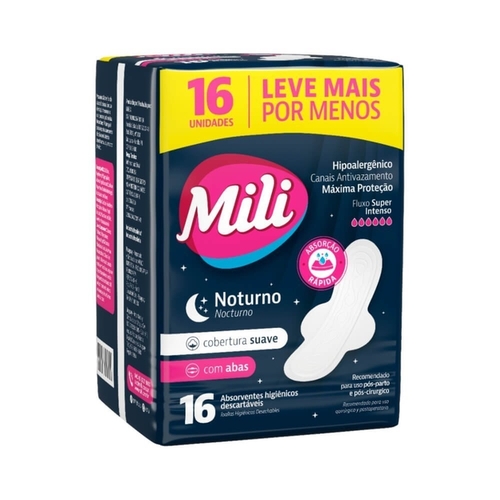 ABS MILI NOTURNO SUAVE C/ABAS C/16UN