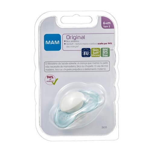 CHUPETA MAM ORIGINAL 6+ AZUL 2635 SINGLE BL