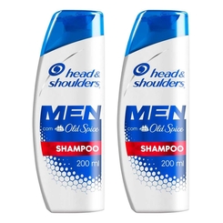 SH HEAD SHOULDERS 2X200ML MEN OLD SPICE