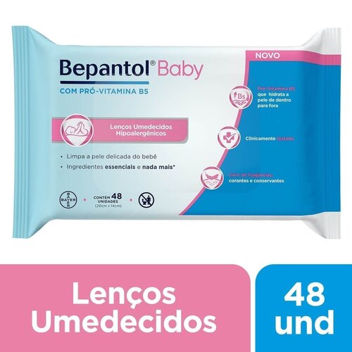 BEPANTOL BABY LENCOS UMED C/48UN