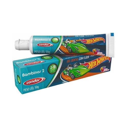 GEL DENTAL CONDOR KIDS 2-5 ANOS HOT WHEELS 50G