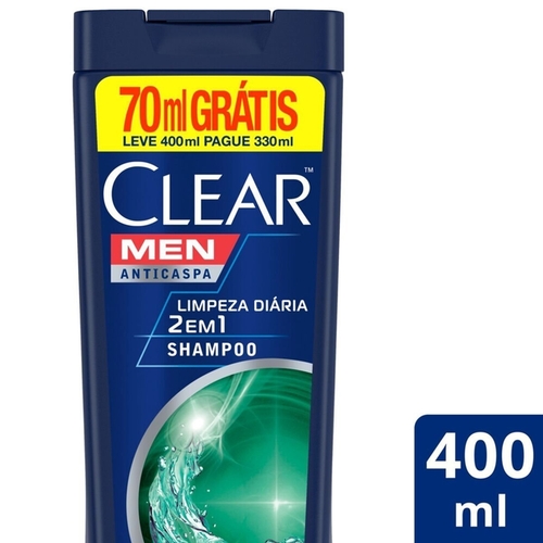 SHP CLEAR MEM ANTIC 2EM1 LIMP DIAR 400ML