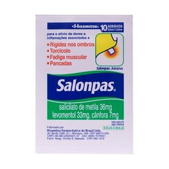 SALONPAS ADESIVO PEQUENO C/10UN