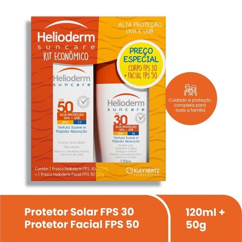 HELIODERM KIT SUNCARE FPS30+FPS50 FACIAL