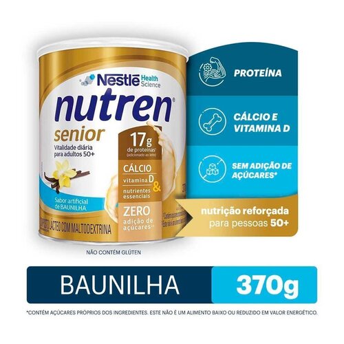 LEITE NUTREN SENIOR BAUNILHA 370G