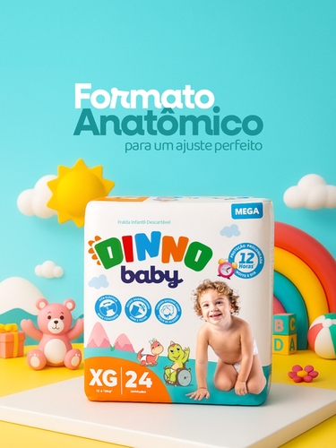 FRALDA DINNO BABY MEGA XG24 UND