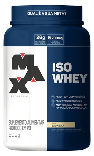 MAX. ISO WHEY BAUNILHA 900G