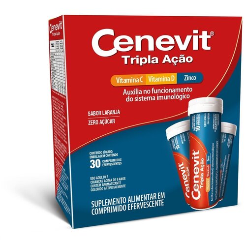 CENEVIT TRIPLA ACAO C/30CPR EFERV .