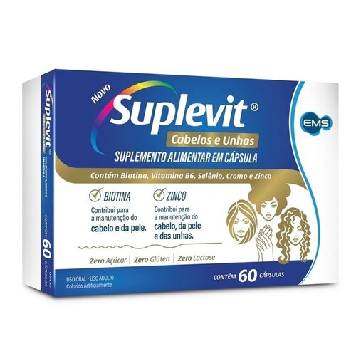SUPLEVIT CABELOS E UNHAS C/60 CAPS