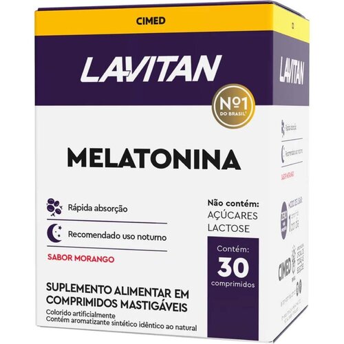 LAVITAN MELATONINA 0,21MG C/30CPR MORANGO